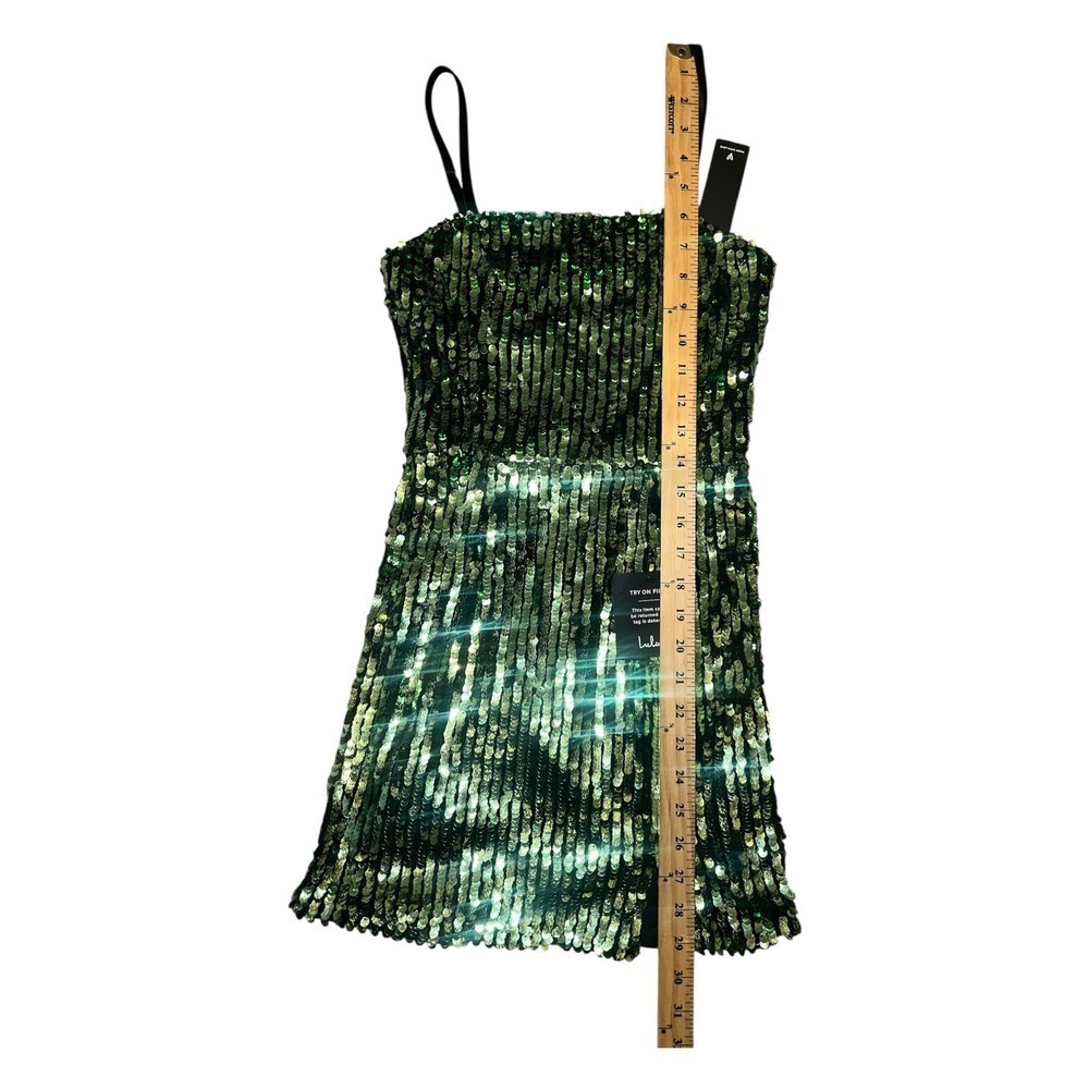 Lulu's‎ Hit the Dance Floor Green Sequin Mini Dress, XS - Picture 7 of 9